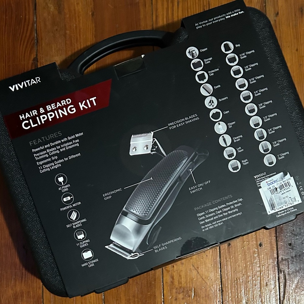 Black Hair & Beard Clipping Kit